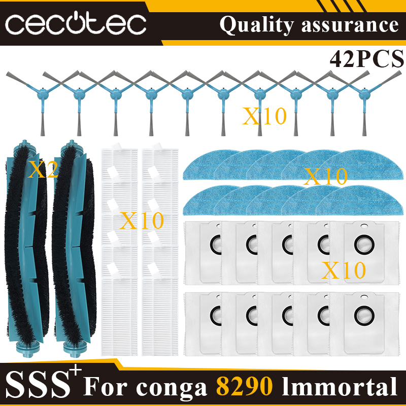 Compatibile con Cecotec conga 8290 immortale/7490 immortale Mocio Filtro di ricambio Accessori Pezzi di ricambio: Viola