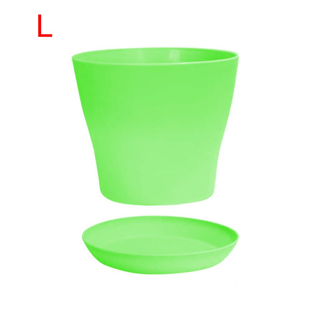 8PCS Plastic Planter Flower Plant Pots Gardening Containers