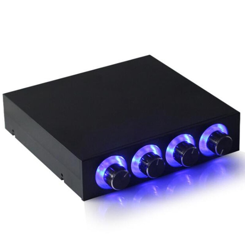 3.5Inch Pc Hdd Cpu 4 Kanaals Fan Speed Controller Led Koeling Voorpaneel Voor Computer Fans