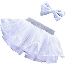 Baby Meisjes Tutu Rok Witte Kleur Doop Kleding Pluizige Rok Peuter Meisjes Kinderkleding Baby Kleding