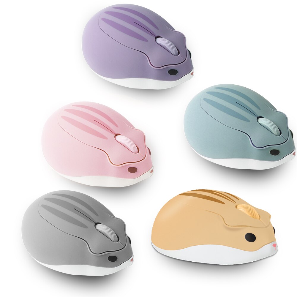 CHYI Cute 2.4G Wireless Optical Mouse USB Ergonomic Mini Office Mouse Hamster Cartoon Gamer Mice For Computer Laptop PC