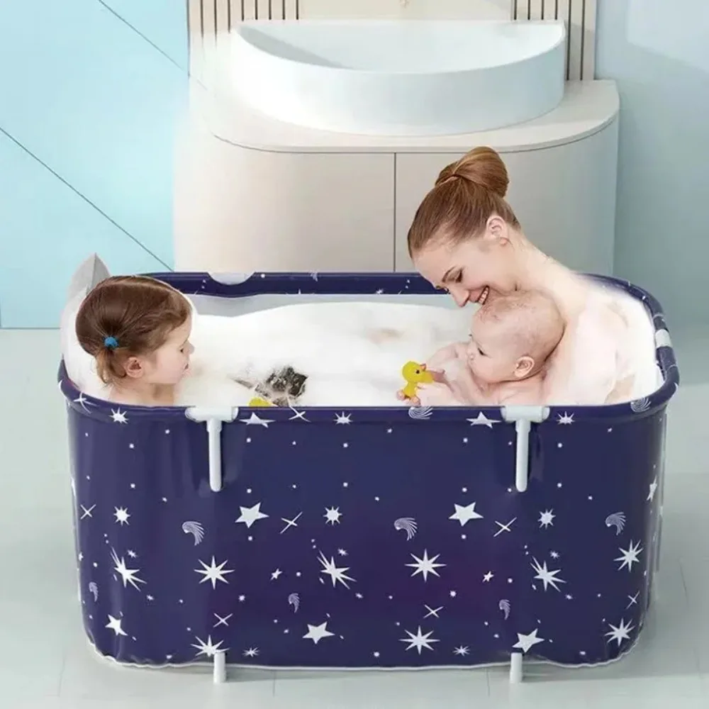 Baignoire pliable Portable pour bébé, grand bain à remous isolant pour bébé et adulte, seau de bain pour les pieds, Spa à la vapeur