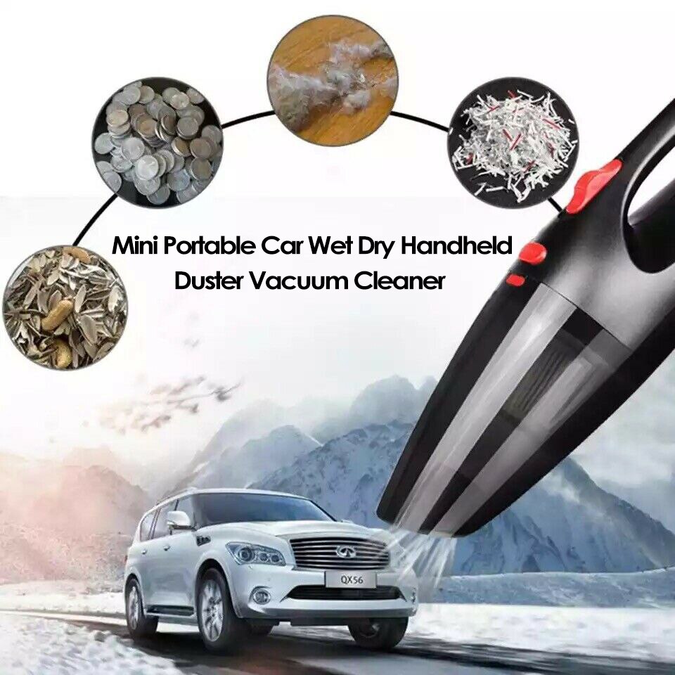 Car Vacuum Cleaner Wet Dry Handheld 12V 120W Cigarette Lighter Car Cleaning Accessories For RV Camper Van Motorhome SUV Trailer