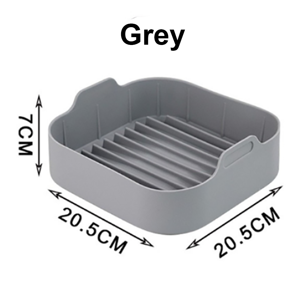 Air Fryer Silicone Grill Pan Reusable Silicone Pot Baking Basket Pizza Plate Grill Pot Kitchen Cake Cooking Baking Tools: E