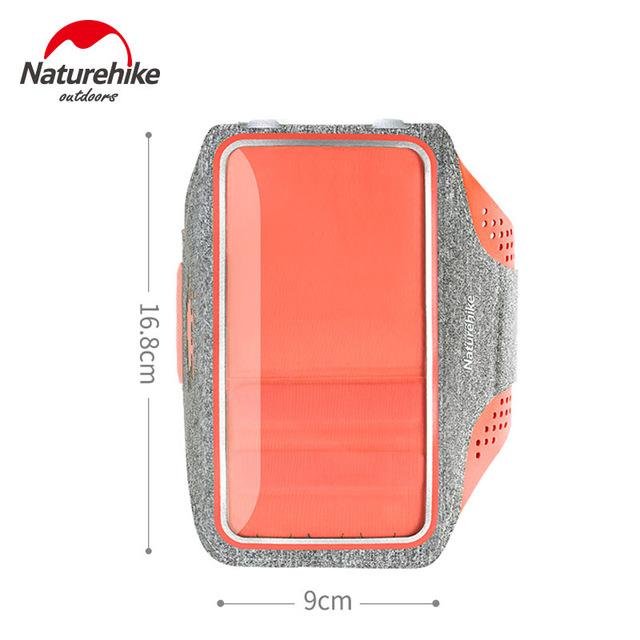 Naturehike hardlooptas sport mobiele telefoon armband tas telefoonhoesje ademend ultralicht outdoor hardlooparmtas hardloopschool: Oranje-l