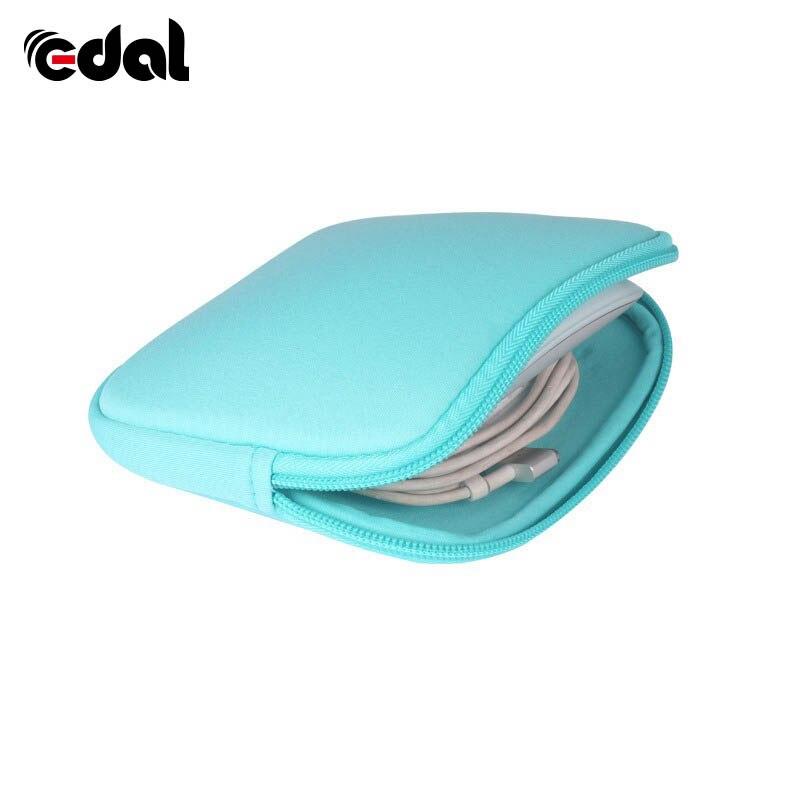 Fones de ouvido/carregador saco de alimentação portátil luva notebook adaptador/mouse caso bolsa à prova de choque sacos de armazenamento de cabo digital