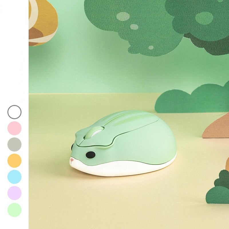 2.4G Wireless Optical Mouse Cute Hamster Cartoon Computer Mice Ergonomic Mini 3D Office Mouse For Kid Girl PC Tablet