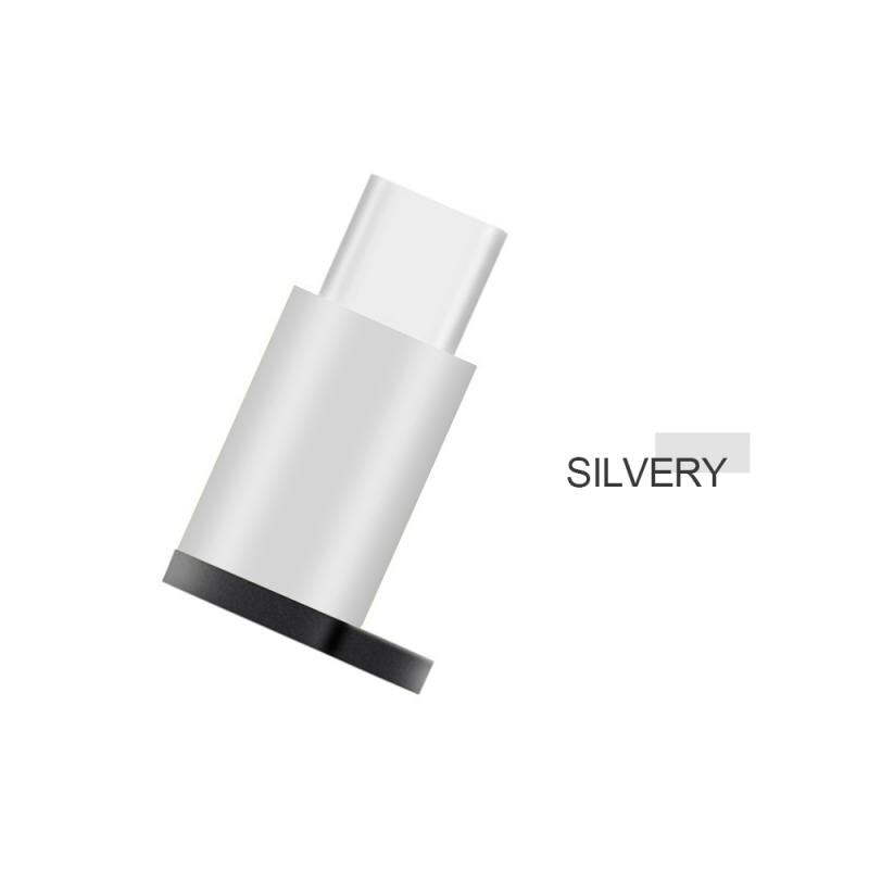 Typ-c Zu Mikro USB Konverter Mini USB Typ-C Adapter OTG Mit Hängen See Für praktisch Laptop OTG Adapter TXTB1: silber-