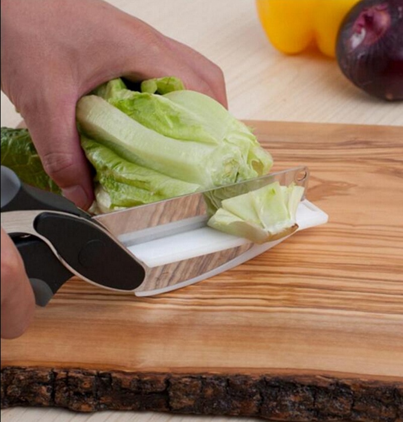 Edelstahl Multifunktions Küche Gemüse Fleisch Brot Schere Schneidemaschine Zerhacker Cutter