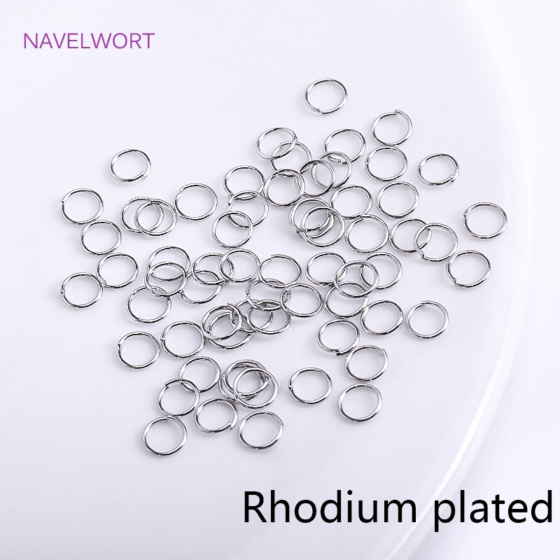 18K Vergulde Split Ringen Verbindingsring Messing Open Ringetjes Accessoires Voor Sieraden DIY Sieraden Materiaal: S / Black