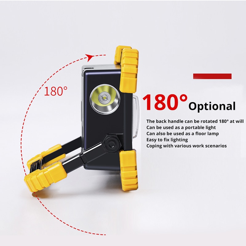 Batería portátil Spotlig 18650 con linterna LED recargable como banco de energía equipo de Camping para lámpara de Camping linterna al aire libre