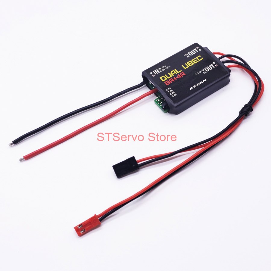 Assan UBEC-8A 16A DUAL UBEC 2-8s Lipo Supportted Output 5.2 6.0 7.4 8.4v Adjustable Servo Power Supply RC Model Airplane Robot