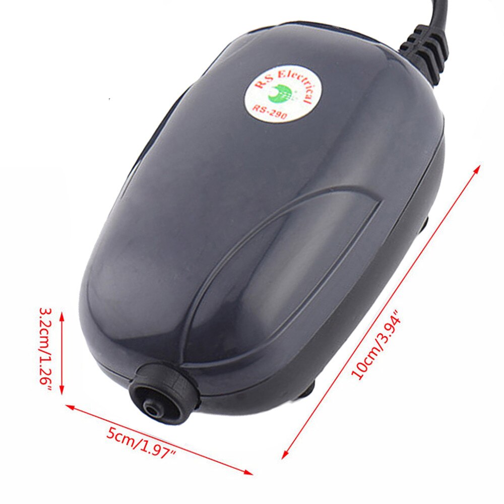 Aquarium Air Pump Accessories - Oxygen Air Bubble Tube 3W Energy Efficient Aquarium Oxygen Fish Air Tank Pump Super Silent Pumps