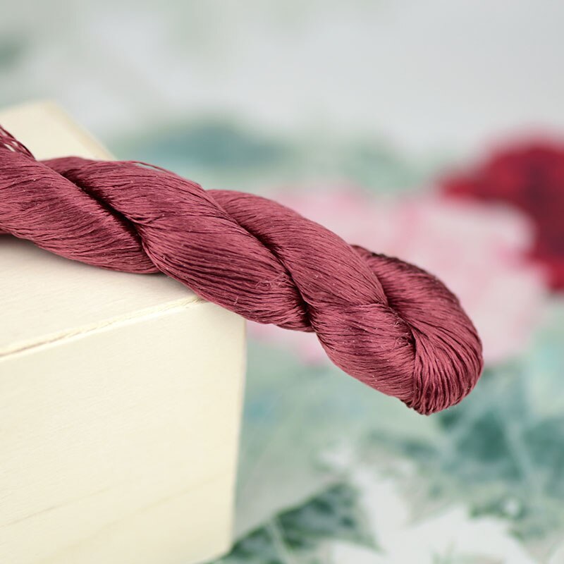 1pcs 100% silk thread hand embroidery embroider cross stitch 400m silk embroidery thread brick red series 10 pure colors: 7