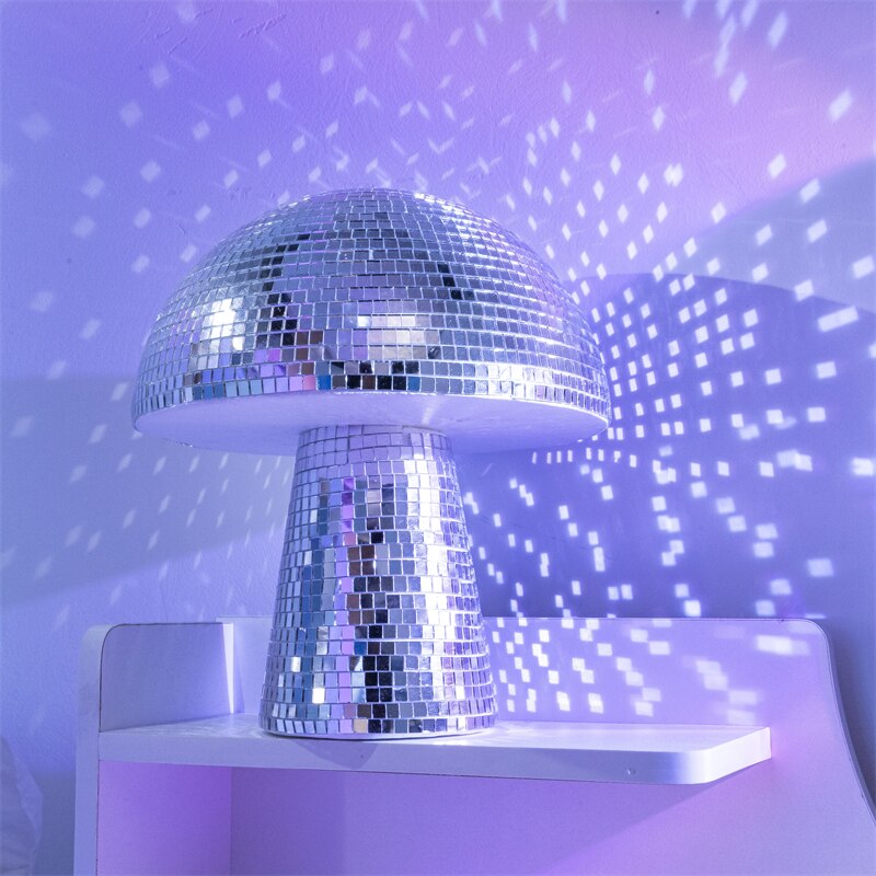 Mushroom Disco Ball Mirror Glass Brick Mushroom Disco Ball Handmade Multifunctional Party Festive Home Decoration