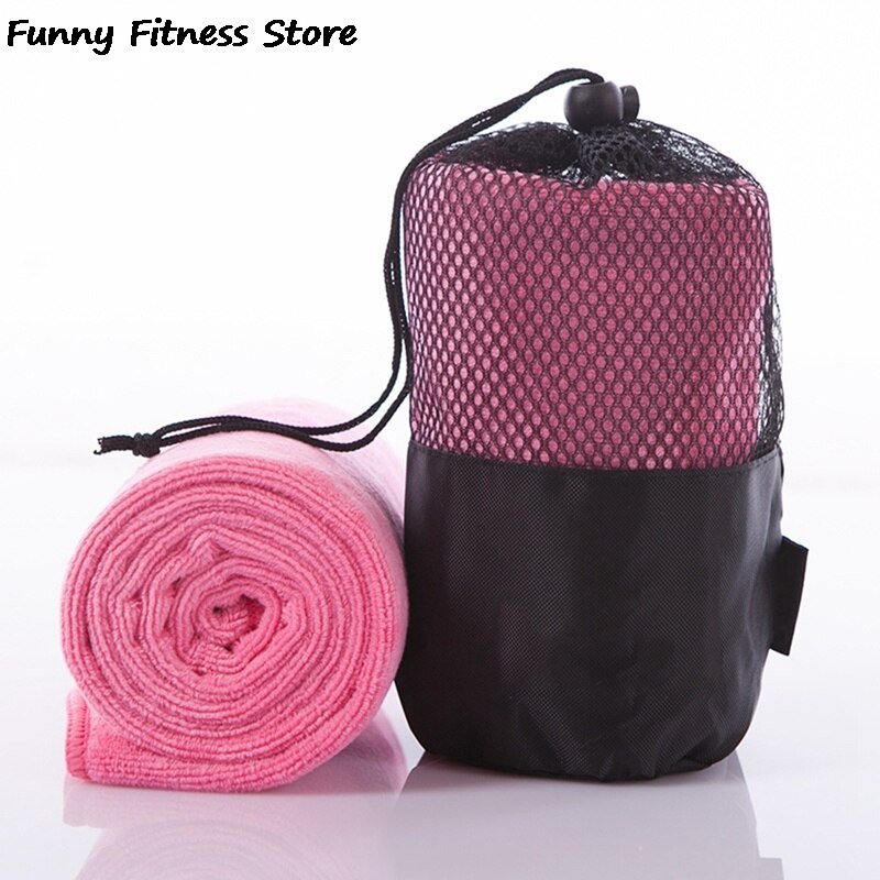 yoga treningshåndklær treningsstudio løpe tørke svettehåndkle menn kvinner utendørs mikrofiber hurtig-tørr svømming dans badehåndkle svettebånd: Rosa