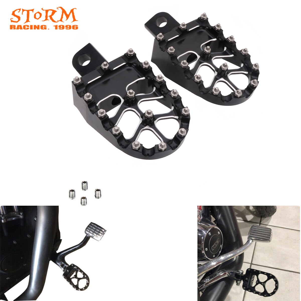 Motorfiets Breed Footpegs Voetsteunen Custom Voetsteunen Voor Harley Fat Boy S Flstfbs Low Rider S Fxdls Softail Slim S flss