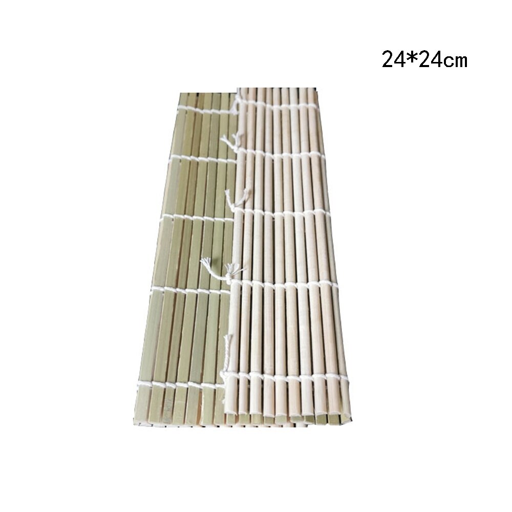 DIY bambusowa mata robić Sushi przyrząd kuchenny Sushi rolka nieprzywierająca Sushi kurtyna ręczna maszyna Sushi narzędzie akcesoria robić gotowania: 24x24cm
