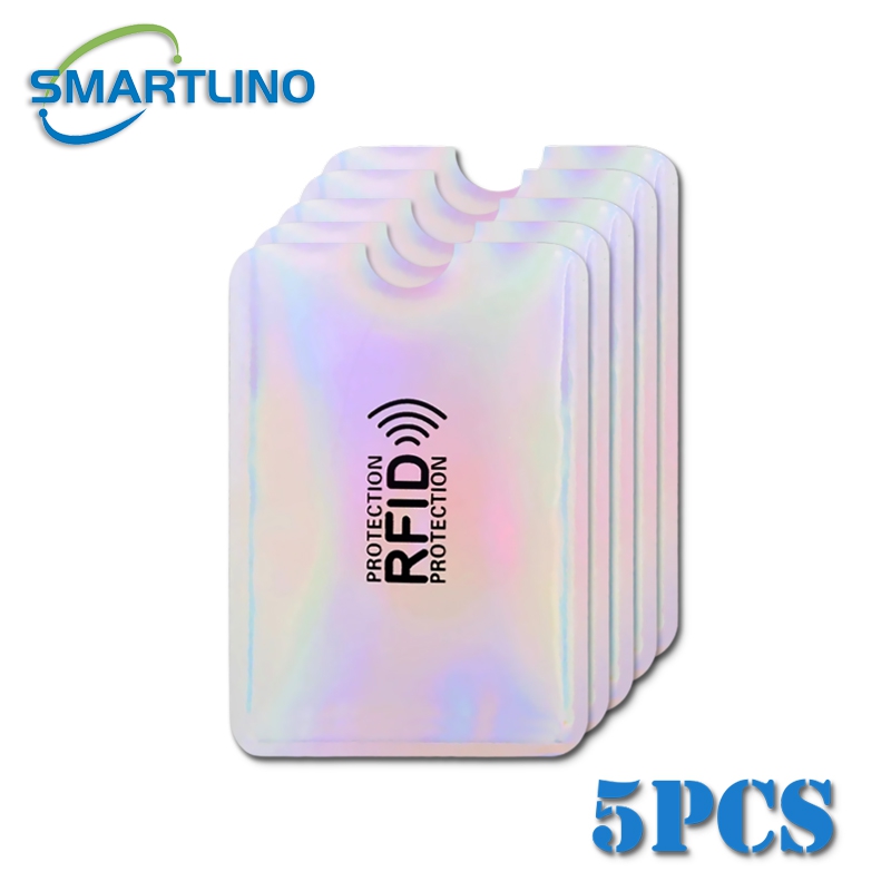 5/10/20 Stuks Anti Diefstal Bank Creditcard Protector Nfc Rfid Blokkeren Kaarthouder Portemonnee Cover aluminiumfolie Id Visitekaartje Case: coffe