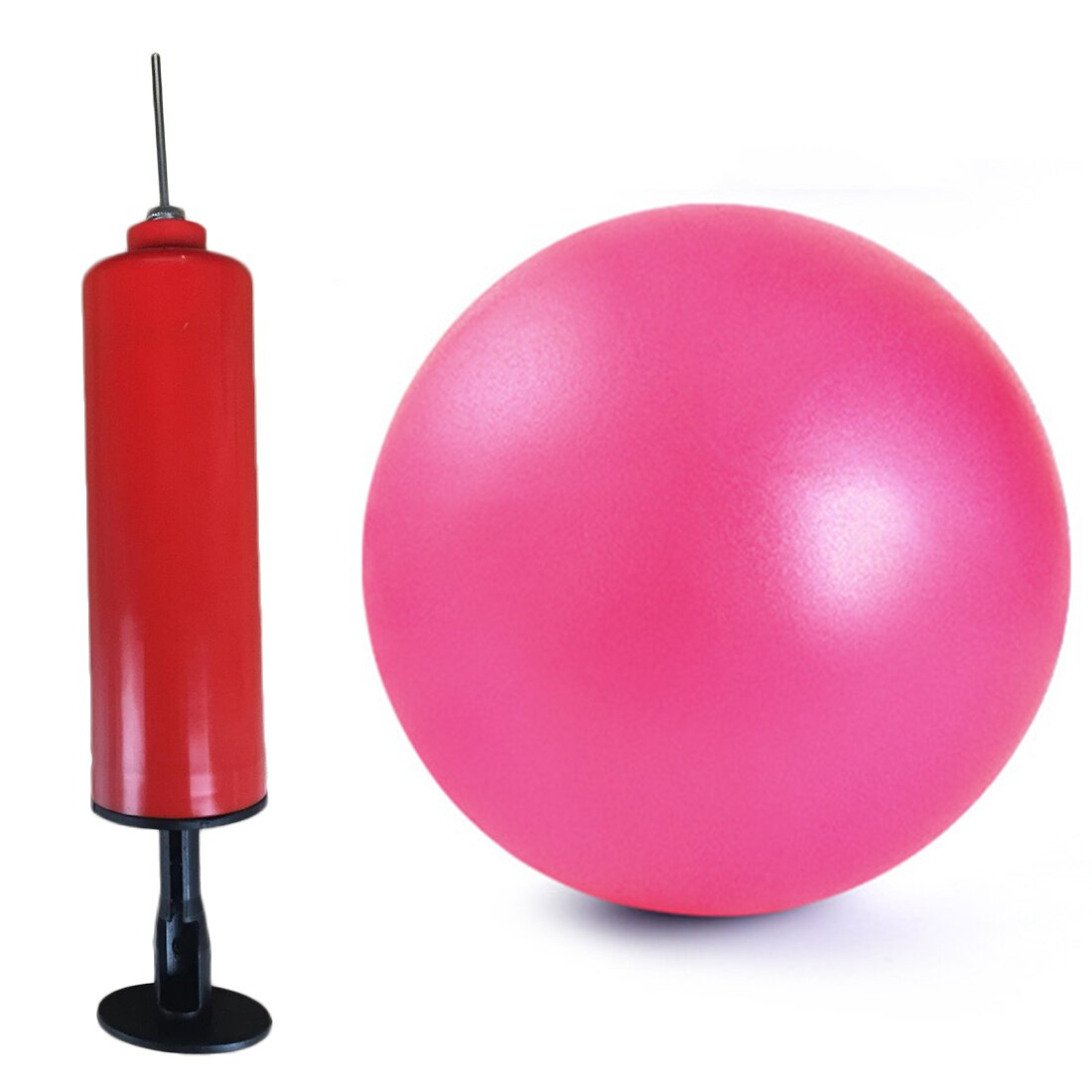 Pilates Ball Soft Thick PVC Inflatable Anti-slip Light weight Fitness Set: Pink