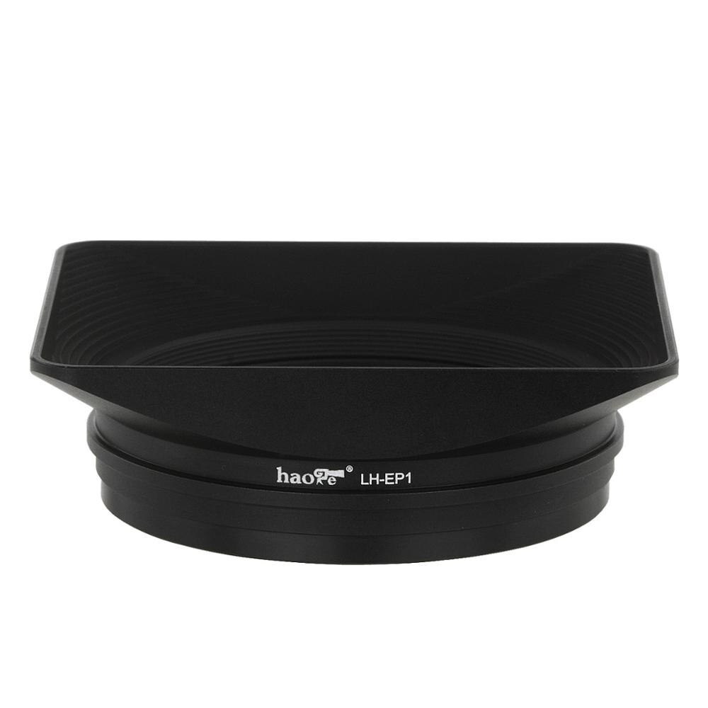 Haoge LH-EP1 Square Metal Bayonet Lens Hood Shade for Sony Cyber Shot DSC RX1 RX1R RX1RII Camera and other E bayonet-mount Lens