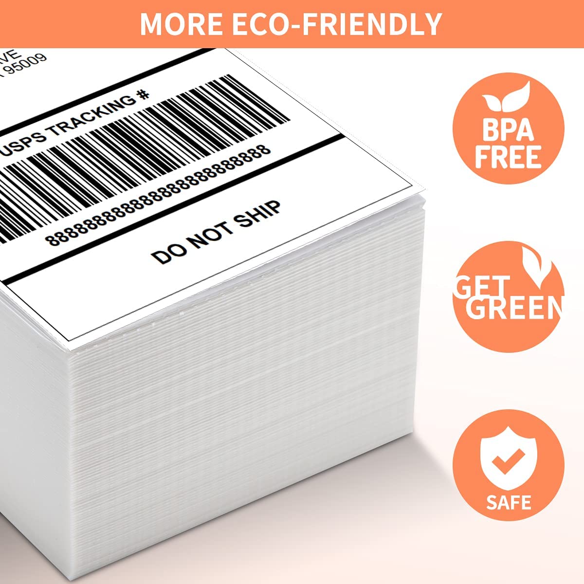 4x6 Thermal Direct Label,Pack of 500 Fan-Fold Labels, Permanent Adhesive, Commercial Grade Thermal Labels