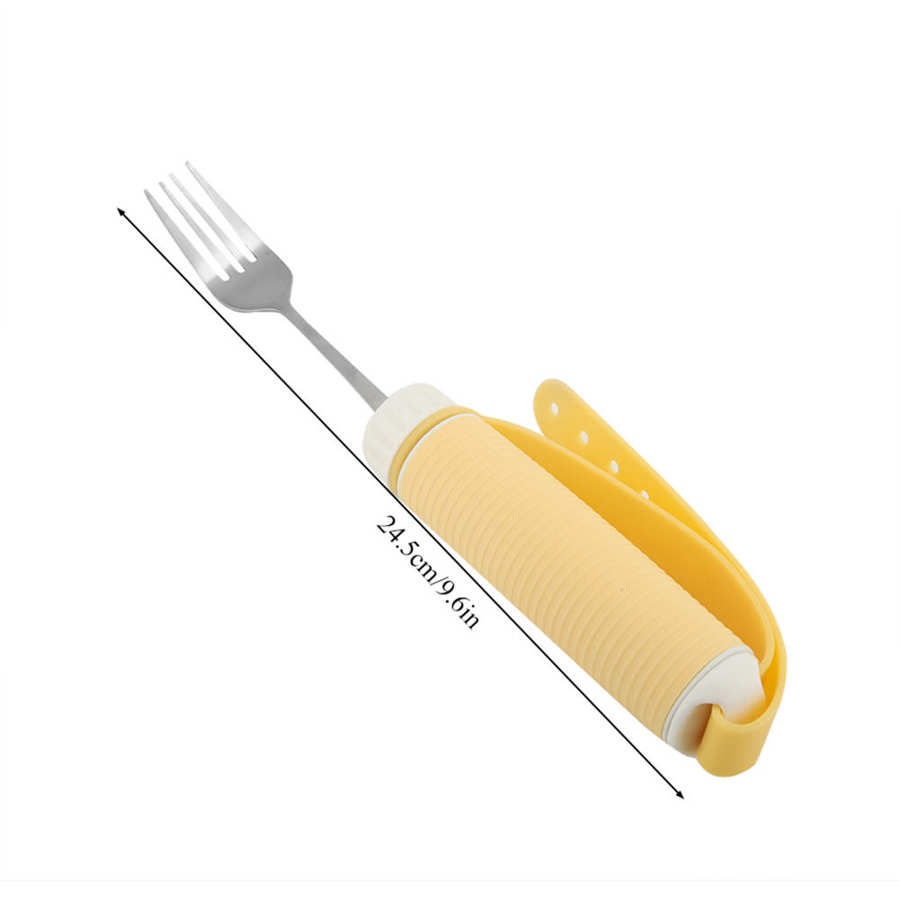 Convenient Disabled Patient Arthritis Elder Utensil Removable Flexible Rotating Eating Tablewares Disabled Fork