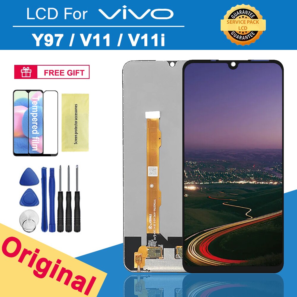 6.3" Original Display For Vivo V11i Y97 V1813A V1813T LCD Screen Touch Digitizer Replacement Assembly For VIVO V11 1806 Display