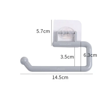 Keuken Tissue Houder Hangende Toiletrolhouder Keuken Papieren Handdoekenrek Badkamerkast Deur Haak Houder Organizer: Grey
