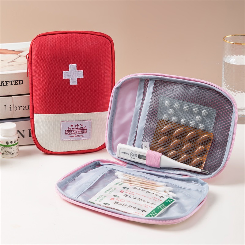 Bolsas portátiles para botiquín de primeros auxilios, bolsa de almacenamiento grande para medicina, bolsa para acampar, emergencia, hogar, viaje al aire libre, organizador con asa