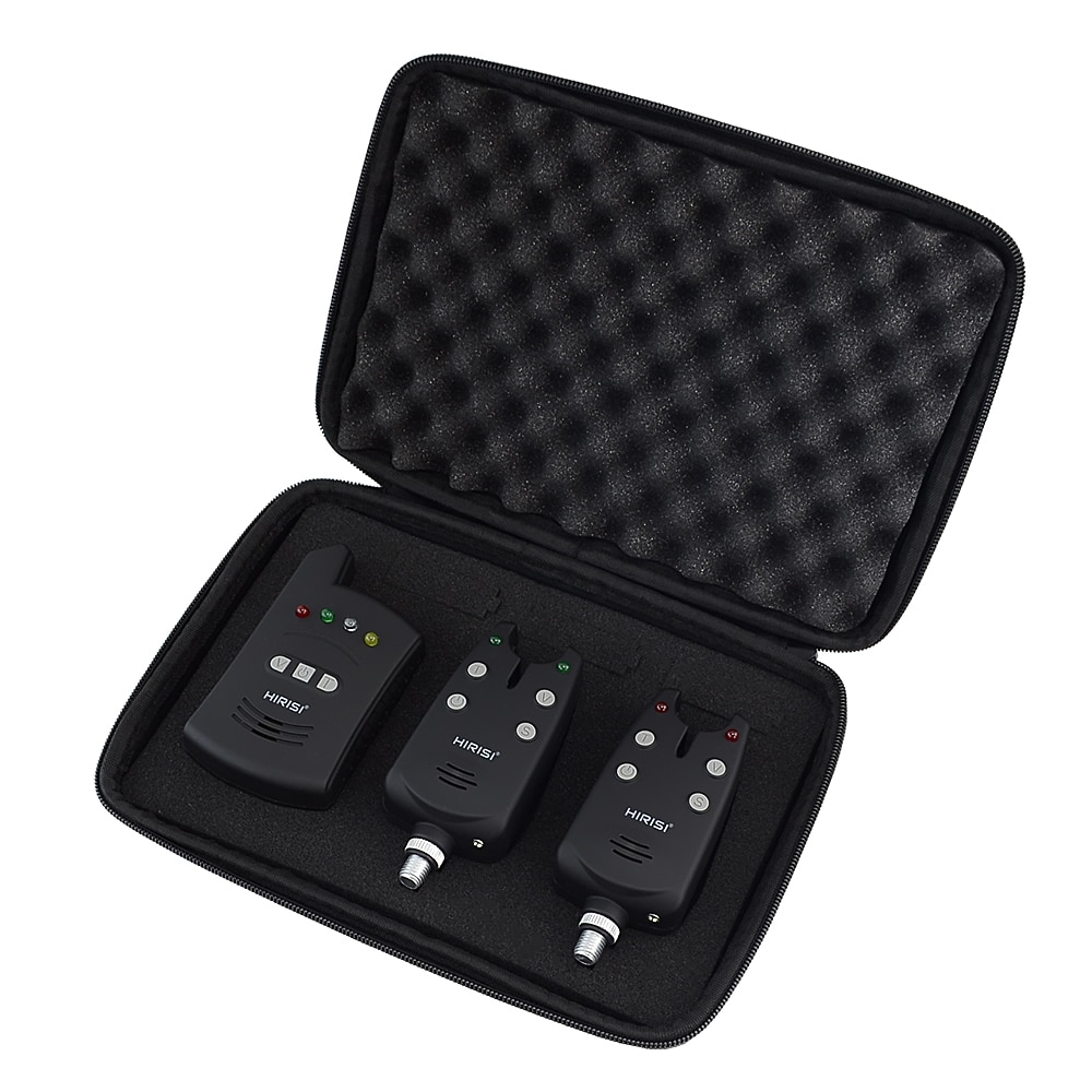 Juego de alarma para pesca de carpa, 1 + 2 alarmas LED de mordedura inalámbricas para pesca gruesa de carpa, B1235