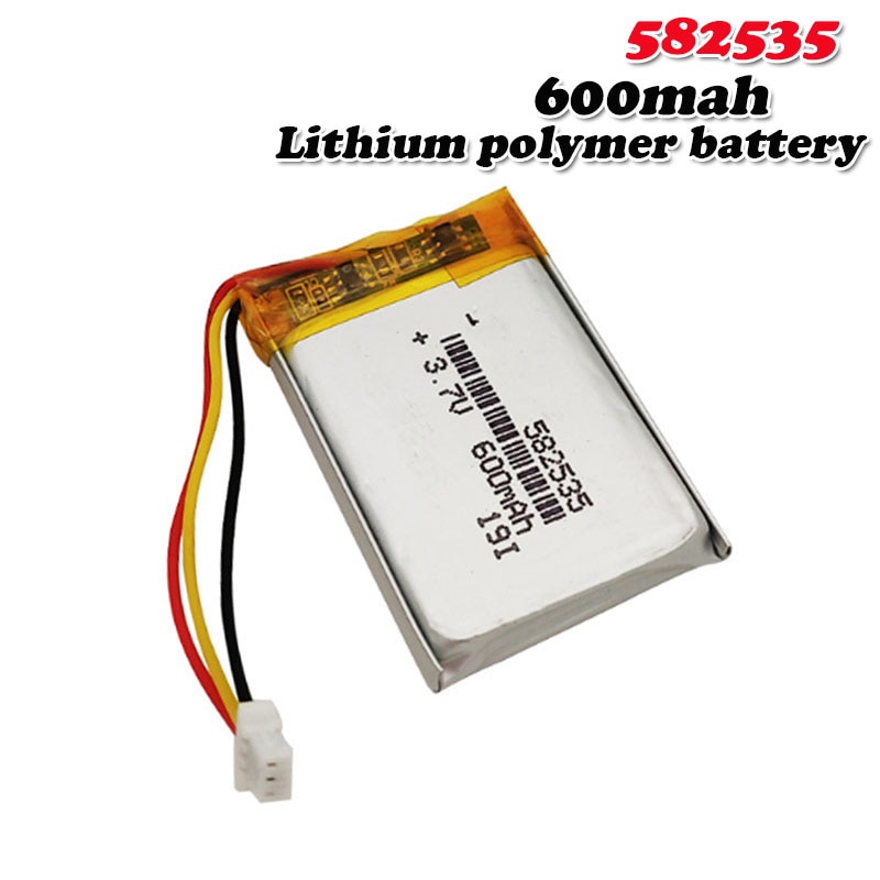 3.7V 600mAh 582535 602535 li ion Rechargeable Battery For MIO 600 356hd ...