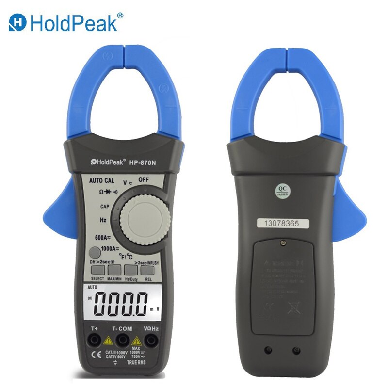 Multimeter fluke,smart ,smart,digital multimeter tester,electrical testers HoldPeak HP-870N Auto Range DC AC Digital Clamp Meter