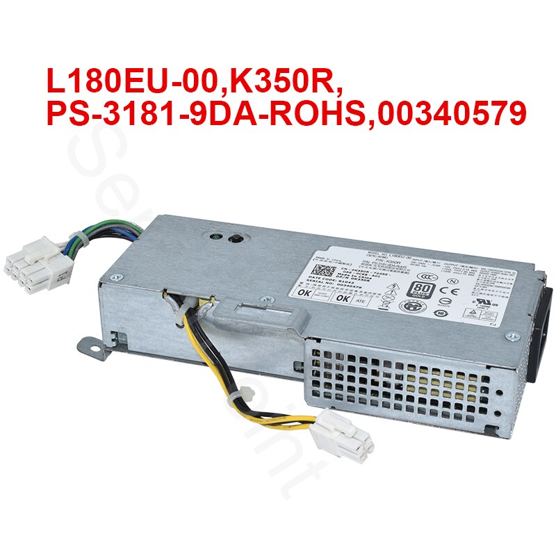 Fuente de alimentación para OptiPlex 780, L180EU-00, 0K350R, K350R, PS-3181-9DA-RoHS, 180W, bien probado