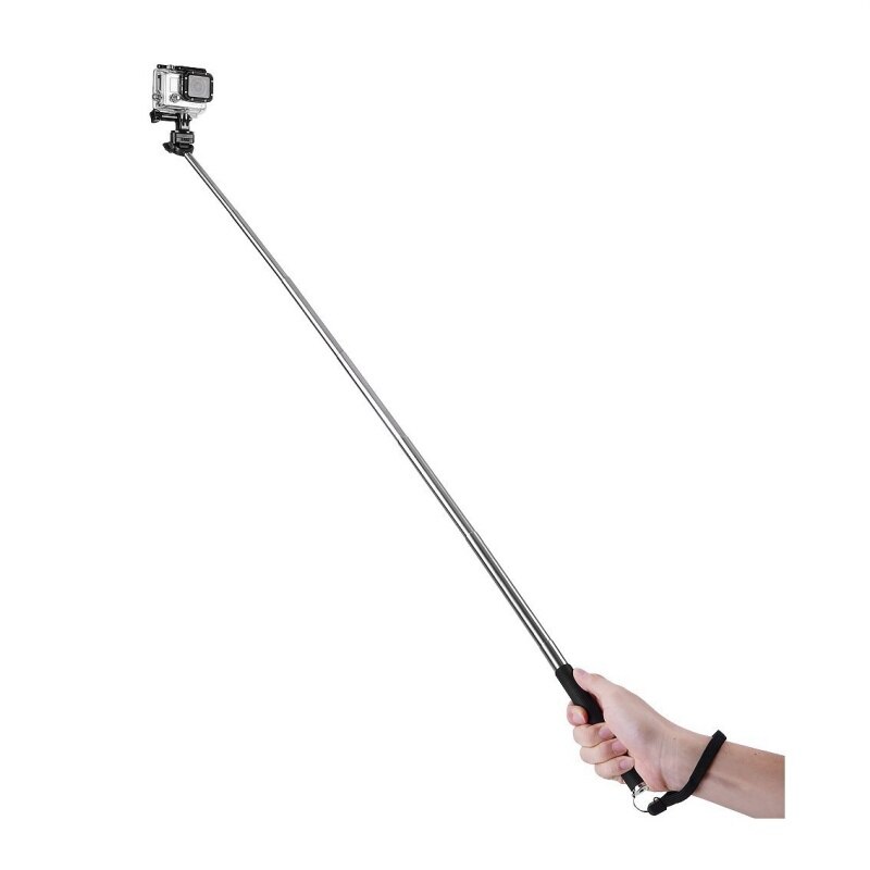 Black waterproof Extendable self-portrait self self-shooting stick for single camera with digital camera and video camera with