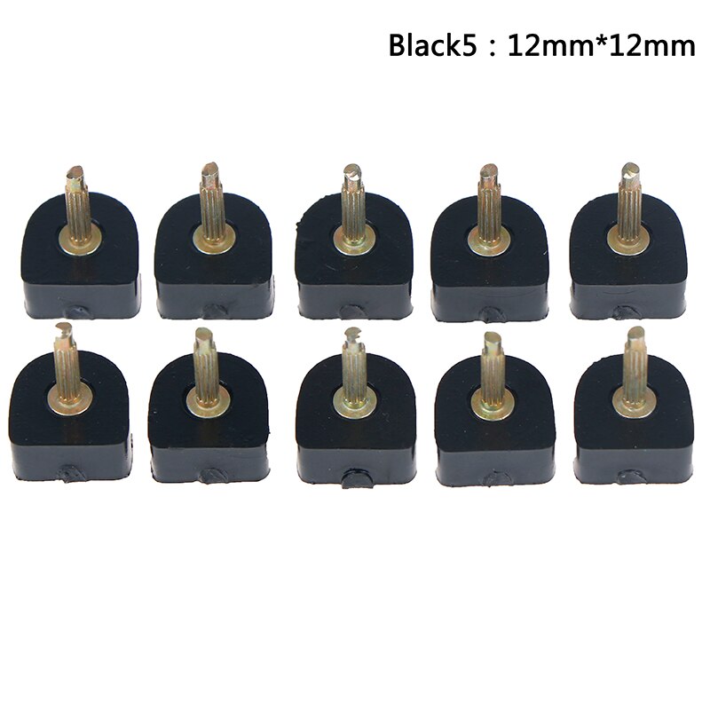 10pcs=5pairs High Heel Repair Tips Pins For Women Shoes High Heel Tips Taps Dowel Lifts Replacement Heel Stoppers Protect: Black 12x12mm