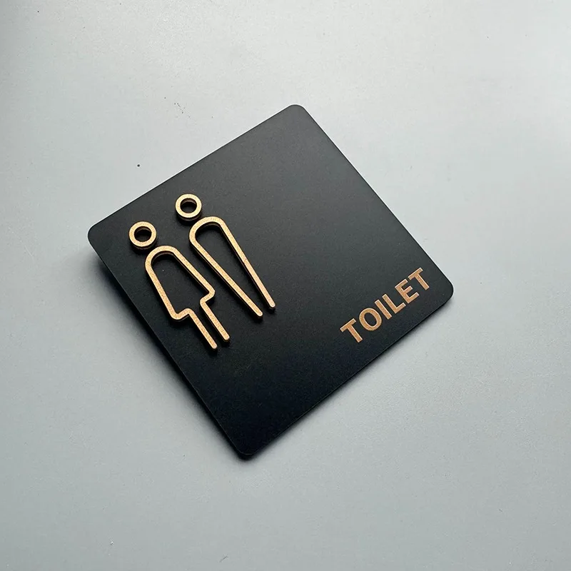 Men's and Women's Bathroom Signage Acrylic Public Toilet Door Signage Hotel Toilet Reminder Signs Washroom Signage