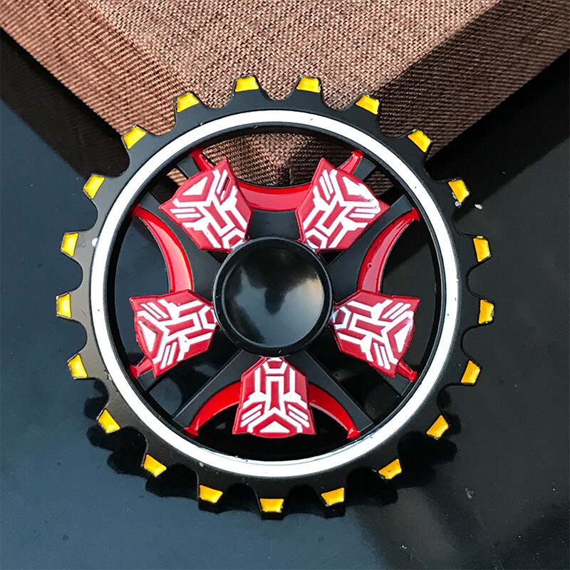 Double Layer Fidget Spinner Colorful Metal Rudder Gear Wheels Hand Spinner Fidget Spinner For Stress Relief Gyro Toys