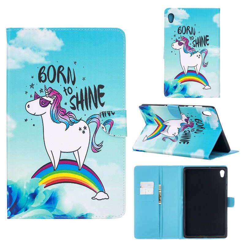 Talet-funda para Lenovo Tab M10 HD, TB-X306F, 10, 1, Kawaii, Cat Puppy, M10, M, 10, HD, 2. ª generación: Rainbow Unicorn