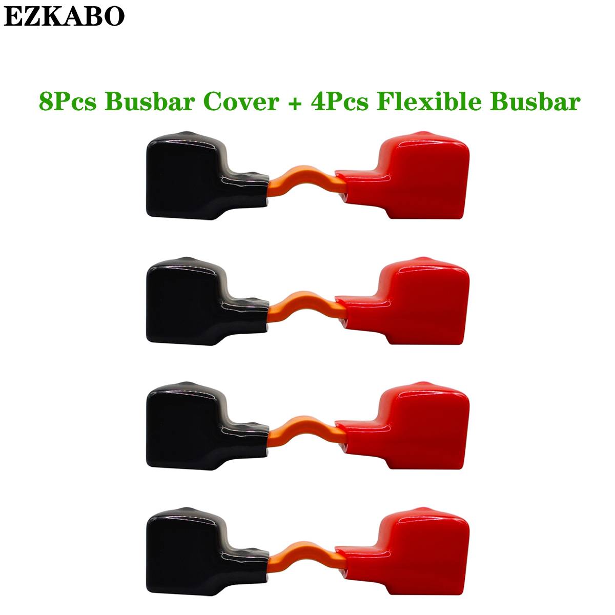 Flexible Sammelschiene Lifepo4-Batterieklemmen, solide Lithium-Bänder, Clips, Bolzen, Verbindungsstange, reines Kupfer, 280 Ah, 320 Ah, Isolationsabdeckung: Navy Blau