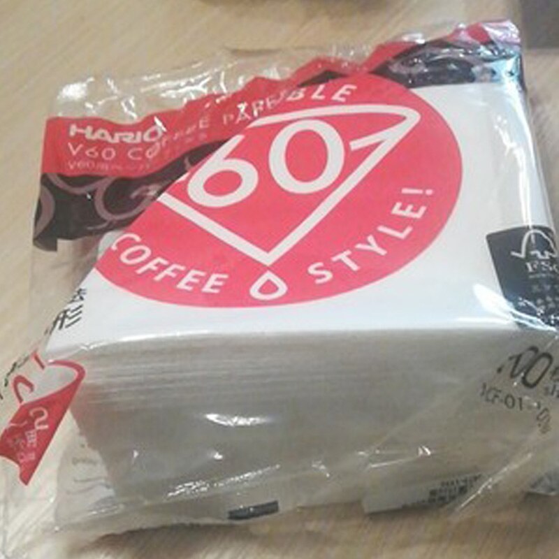Filtro de papel café japonés FeiC Hario V60 02 100 Uds por bolsa sin lejía 4 tazas para goteo café filtros de papel para Barista