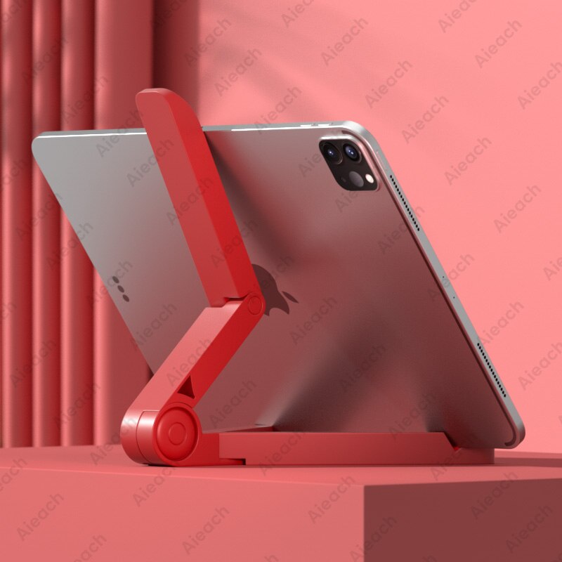 Draagbare Opvouwbare Stand Tablet Houder Voor Mobiele Telefoon Stand Ipad Iphone Xiaomi Samsung Huawei Tablet Bracket Desk Ipad Houder: Red