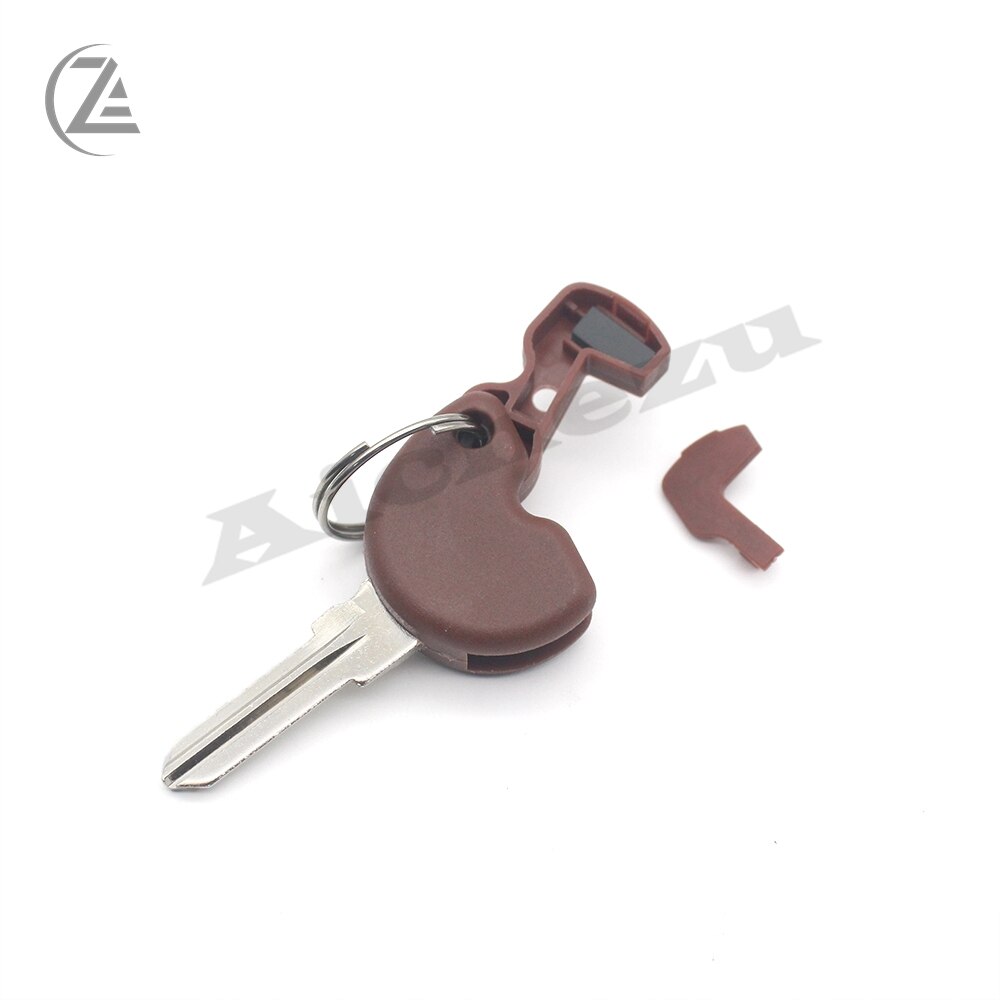 ACZ-llave ciega sin cortar, Chip transpondedor para Gilera, Vespa Piaggio, marrón,