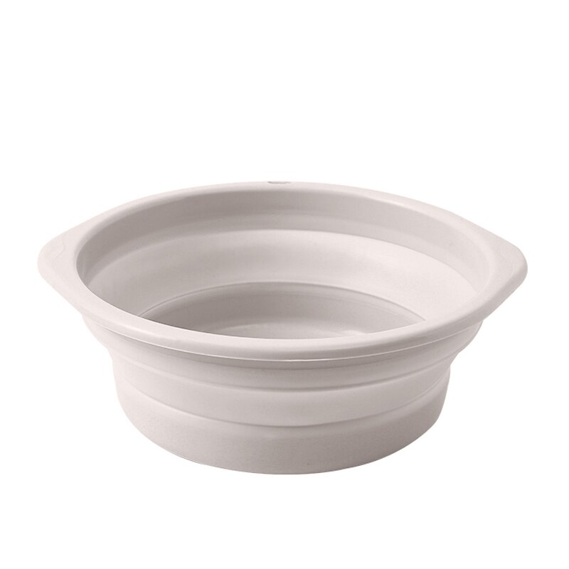 Plastic Folding Basin Portable Wash Basins Folding Laundry Bason Bathroom Kitchen AccessoriesTravel Outdoor Cam Folding Basin: White mini