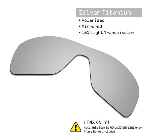 SmartVLT Polarized Replacement Lenses for Oakley Turbine Rotor Sunglasses - Multiple Options: Titanium-ShieldCoat