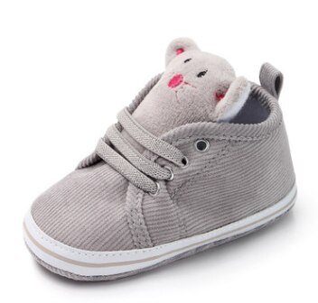 Babyskor djur tecknad baby sneakers bomull halkfria första vandrare vår höst spädbarn skor