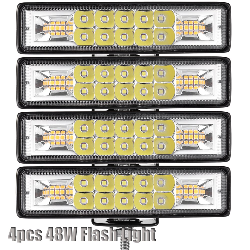 LED Scheinwerfer 12-24V Für Auto Motorrad Lkw Boot Sattelzug Offroad Arbeits Licht LED Arbeit Licht Scheinwerfer: 4pcs 48w flash light