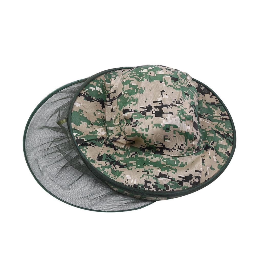 Outdoors Fishing Cap Anti Mosquito Bug Bee Insect Mesh Hat Head Face Protect Net Cover Travel Camping Equipment CD