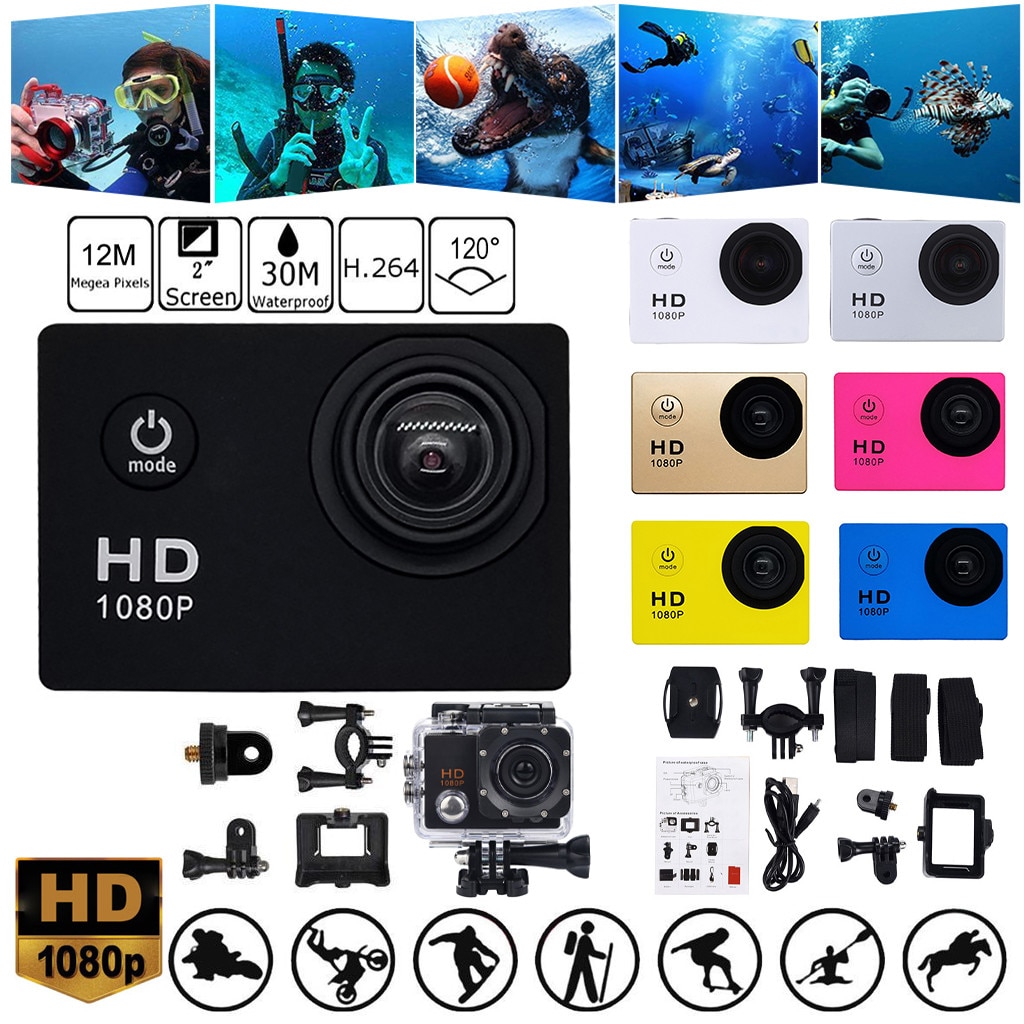 Waterproof Camera HD 1080P Sport Action Camera DVR Cam DV Video Camcorder Support MA3