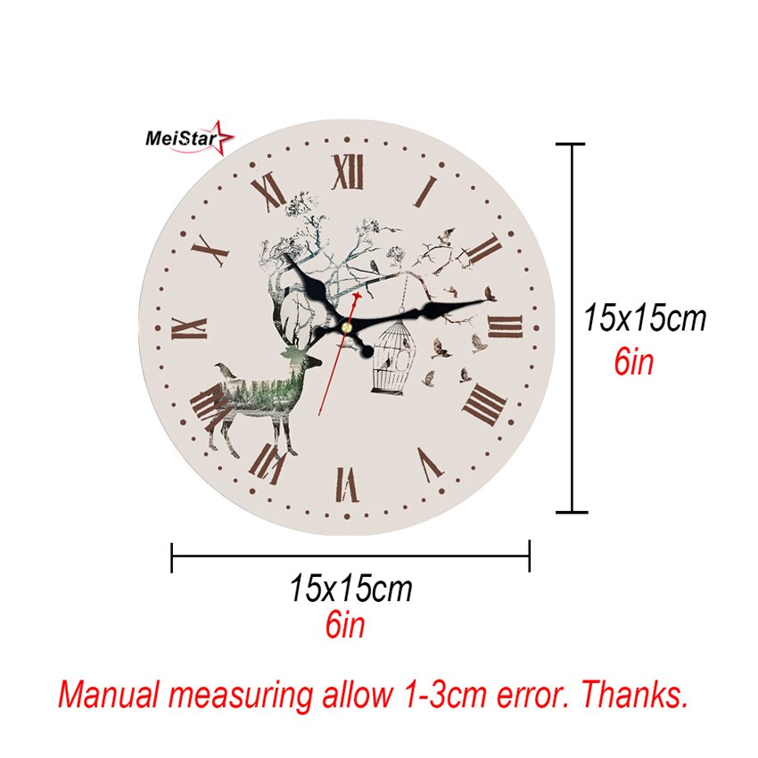 12 &quot;Vintage Schattige Staren Koe Klok Koe En Sheer Blijven Op De Boerderij Mooie Houten Wall Clock Voor Living kamer Slaapkamer Thuis